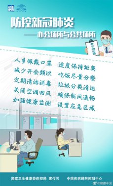 如何在辦公場所預(yù)防新型冠狀病毒